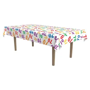Beistle 70 Tablecover 54 in  x 108 in  (1/Pkg) Party Supply Decoration : Birthday-Age Specific