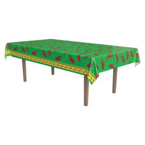 Beistle Chili Pepper Tablecover 54 in  x 108 in  (1/Pkg) Party Supply Decoration : Fiesta/Cinco de Mayo