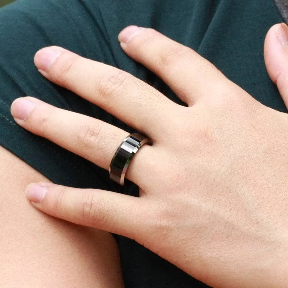 Black Tungsten Carbide Wedding Band