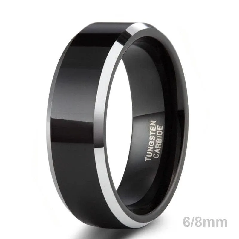 Black Tungsten Carbide Wedding Band