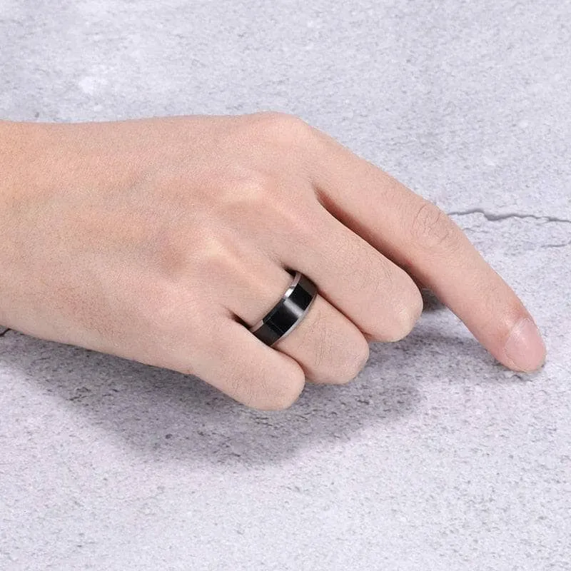 Black Tungsten Carbide Wedding Band