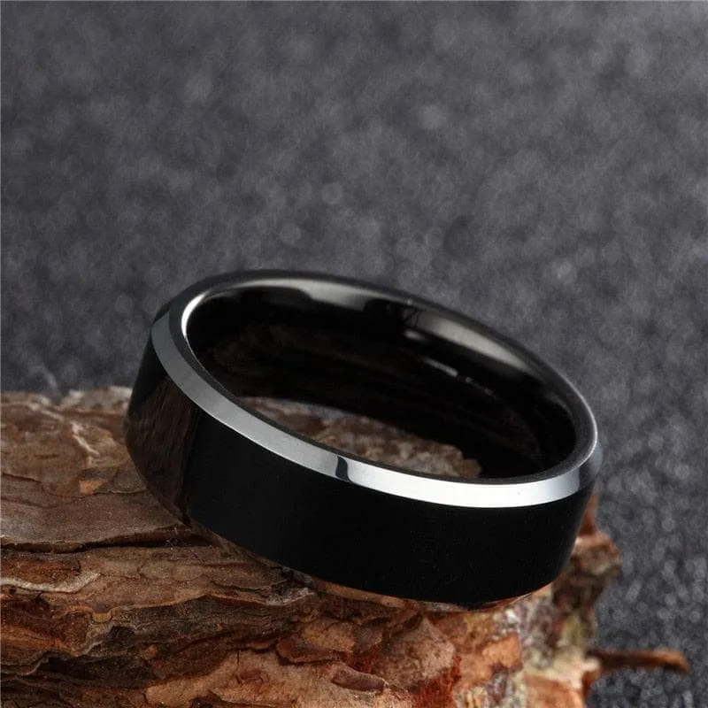 Black Tungsten Carbide Wedding Band