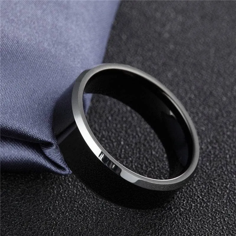 Black Tungsten Carbide Wedding Band