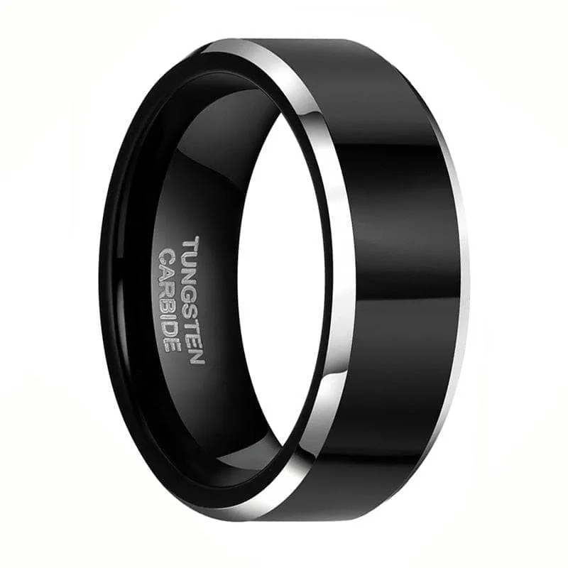 Black Tungsten Carbide Wedding Band