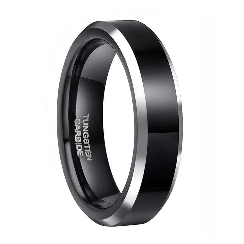 Black Tungsten Carbide Wedding Band