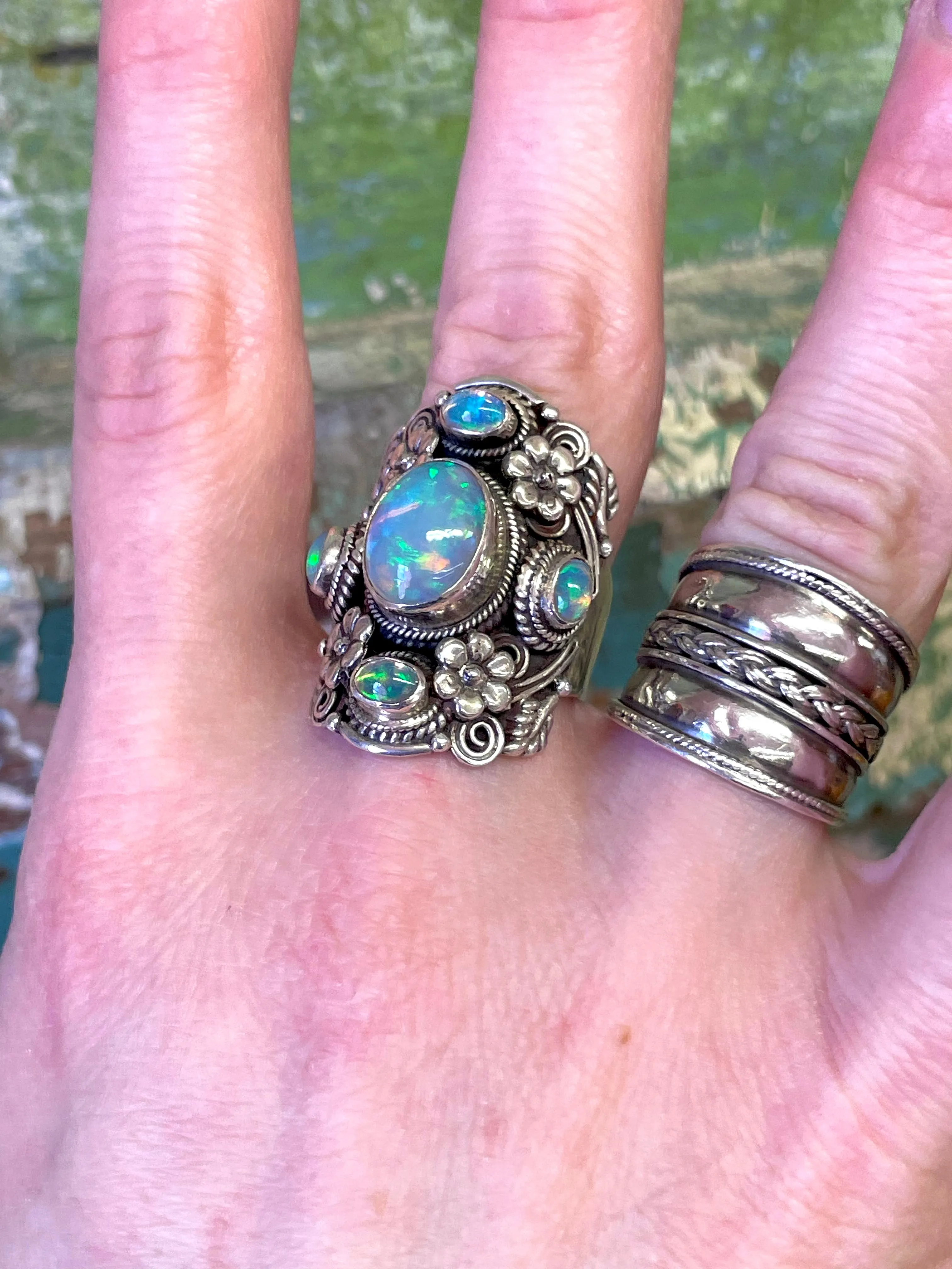 Blossoming Opal Ring
