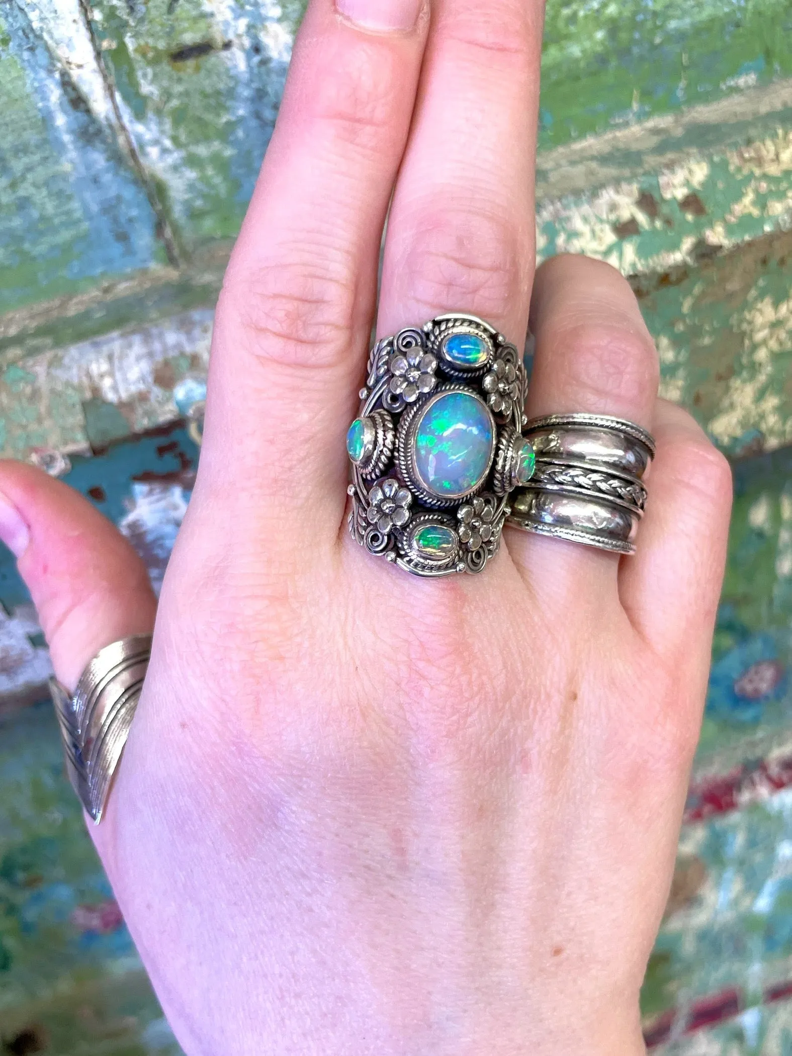 Blossoming Opal Ring