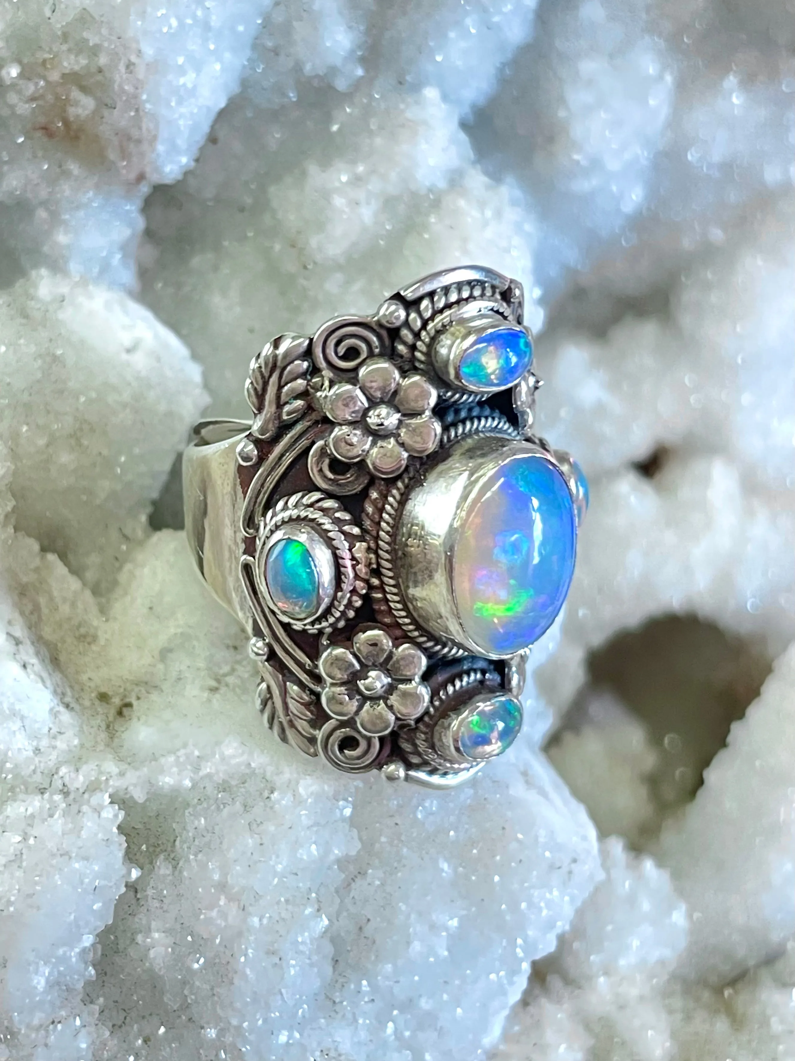 Blossoming Opal Ring
