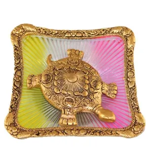 Brass Turtle on Square Plate