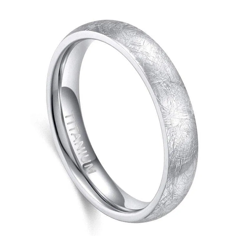 Brushed Dome Titanium Men's Wedding Band