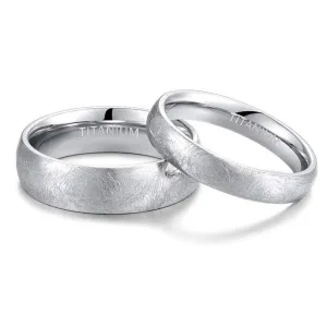 Brushed Dome Titanium Men's Wedding Band