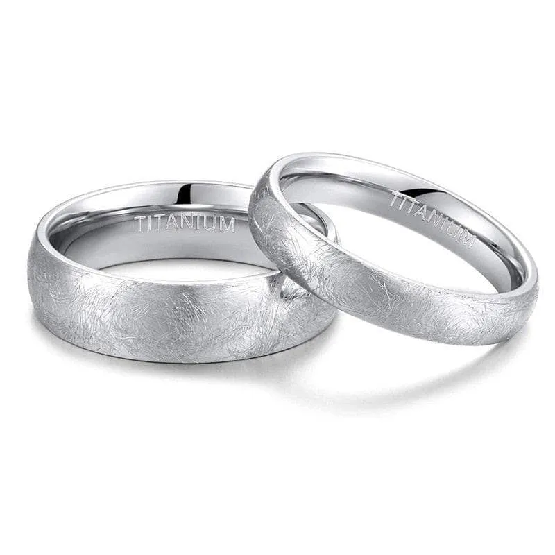 Brushed Dome Titanium Men's Wedding Band