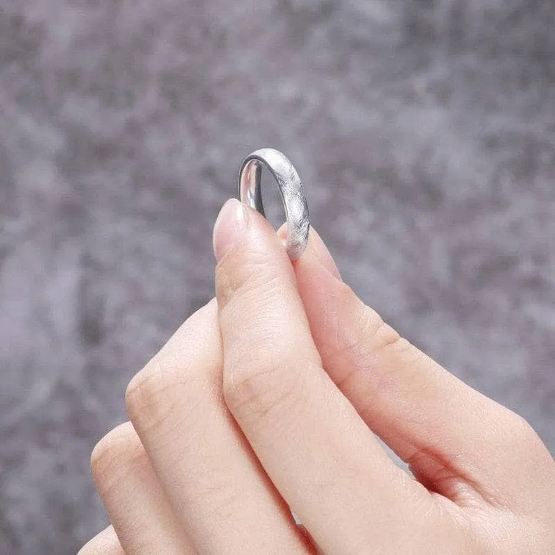 Brushed Dome Titanium Men's Wedding Band