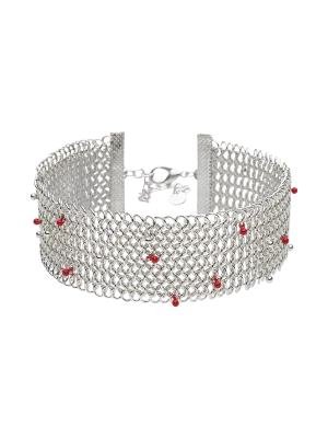 Candy Cane Silver Necklace