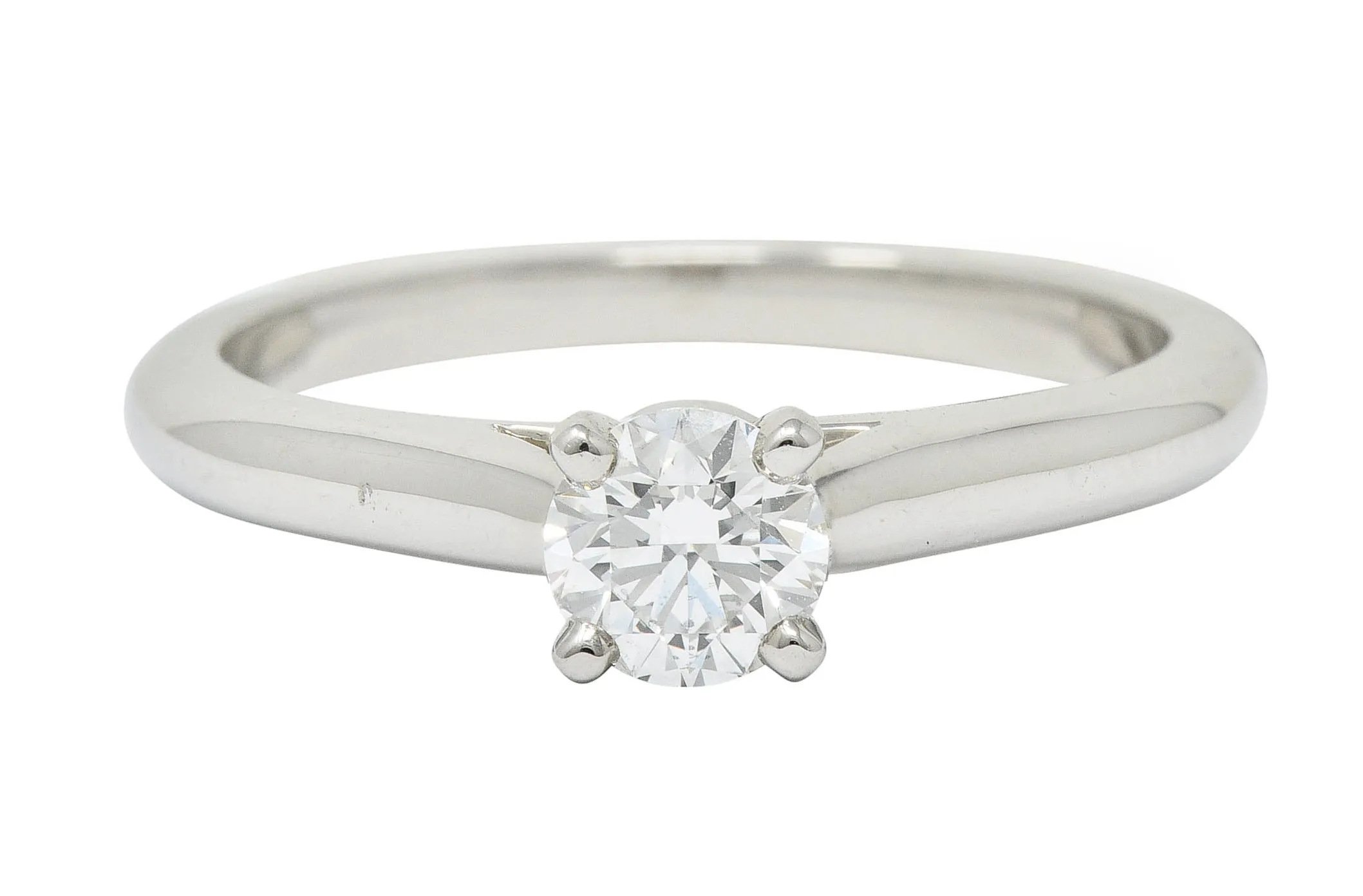 Cartier 0.31 CTW Platinum Cathedral Solitaire Engagement Ring