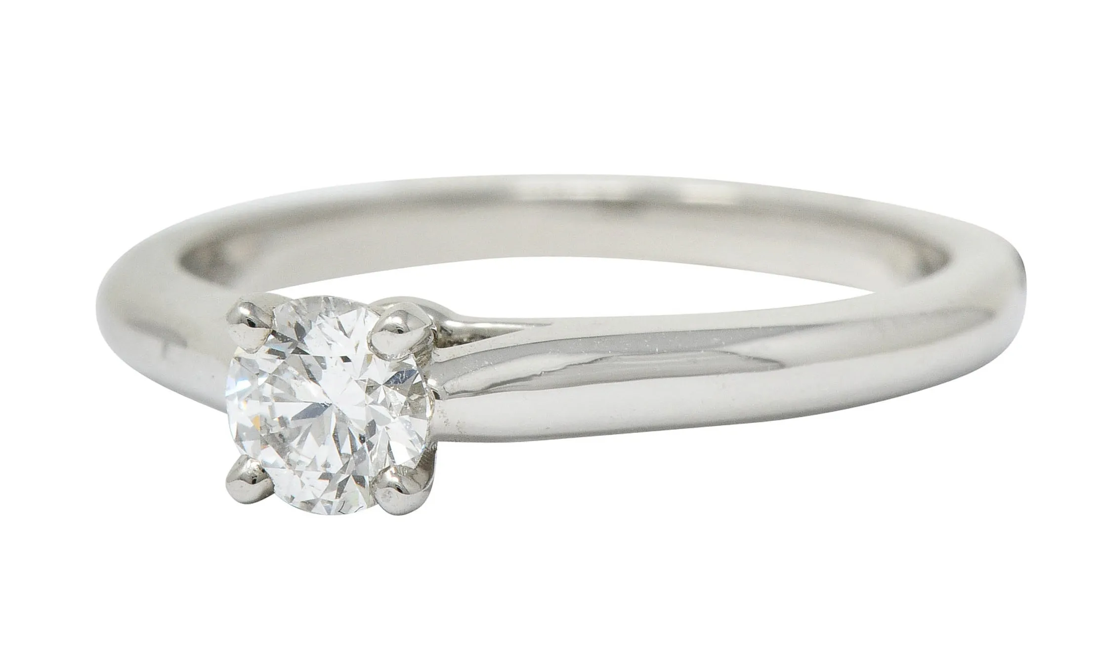 Cartier 0.31 CTW Platinum Cathedral Solitaire Engagement Ring