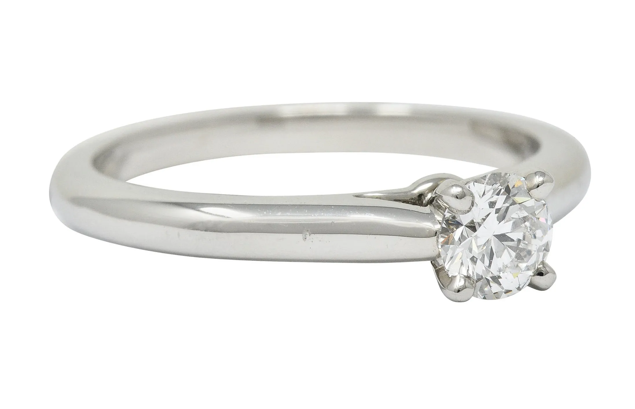 Cartier 0.31 CTW Platinum Cathedral Solitaire Engagement Ring