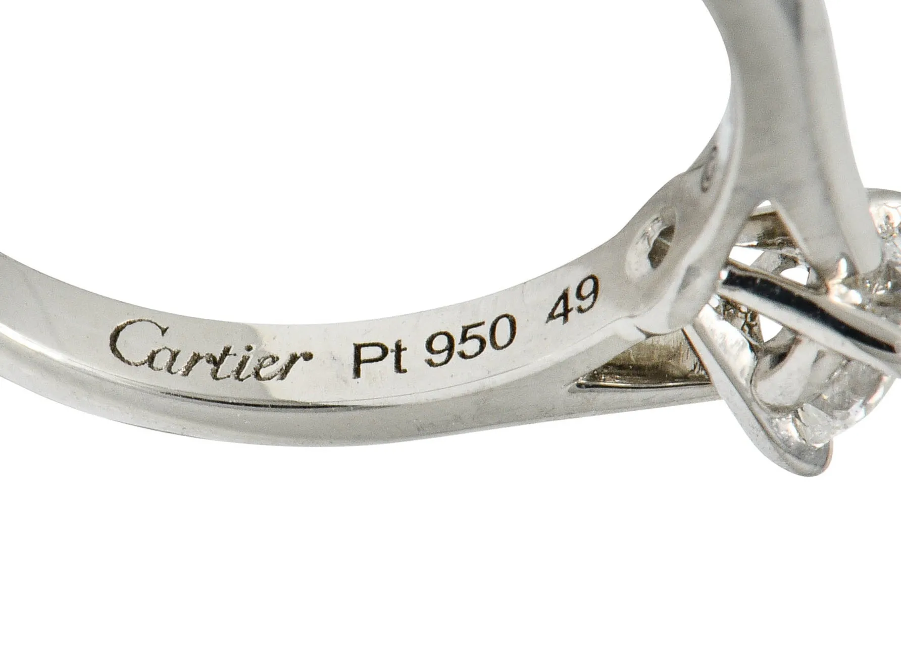 Cartier 0.31 CTW Platinum Cathedral Solitaire Engagement Ring