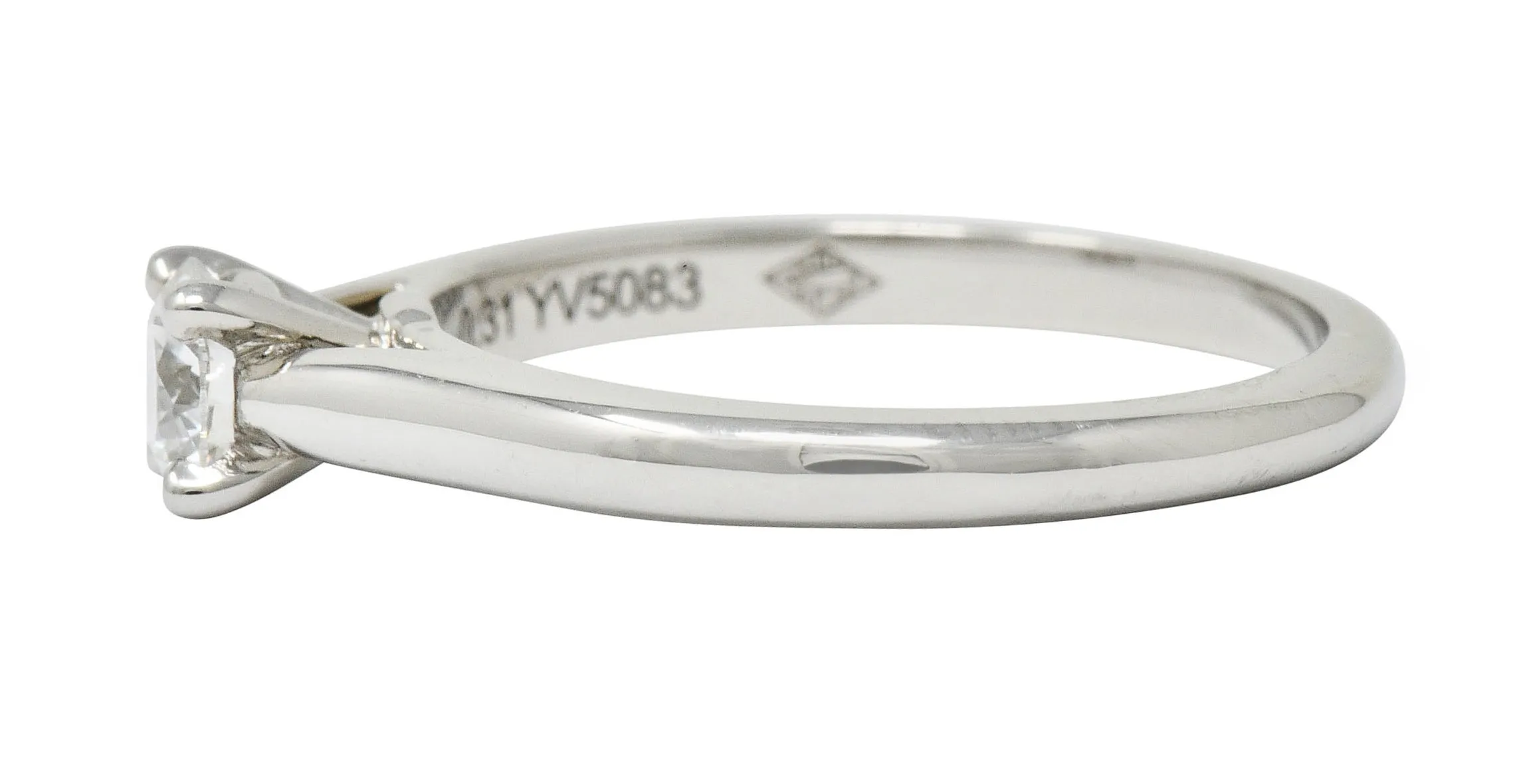 Cartier 0.31 CTW Platinum Cathedral Solitaire Engagement Ring