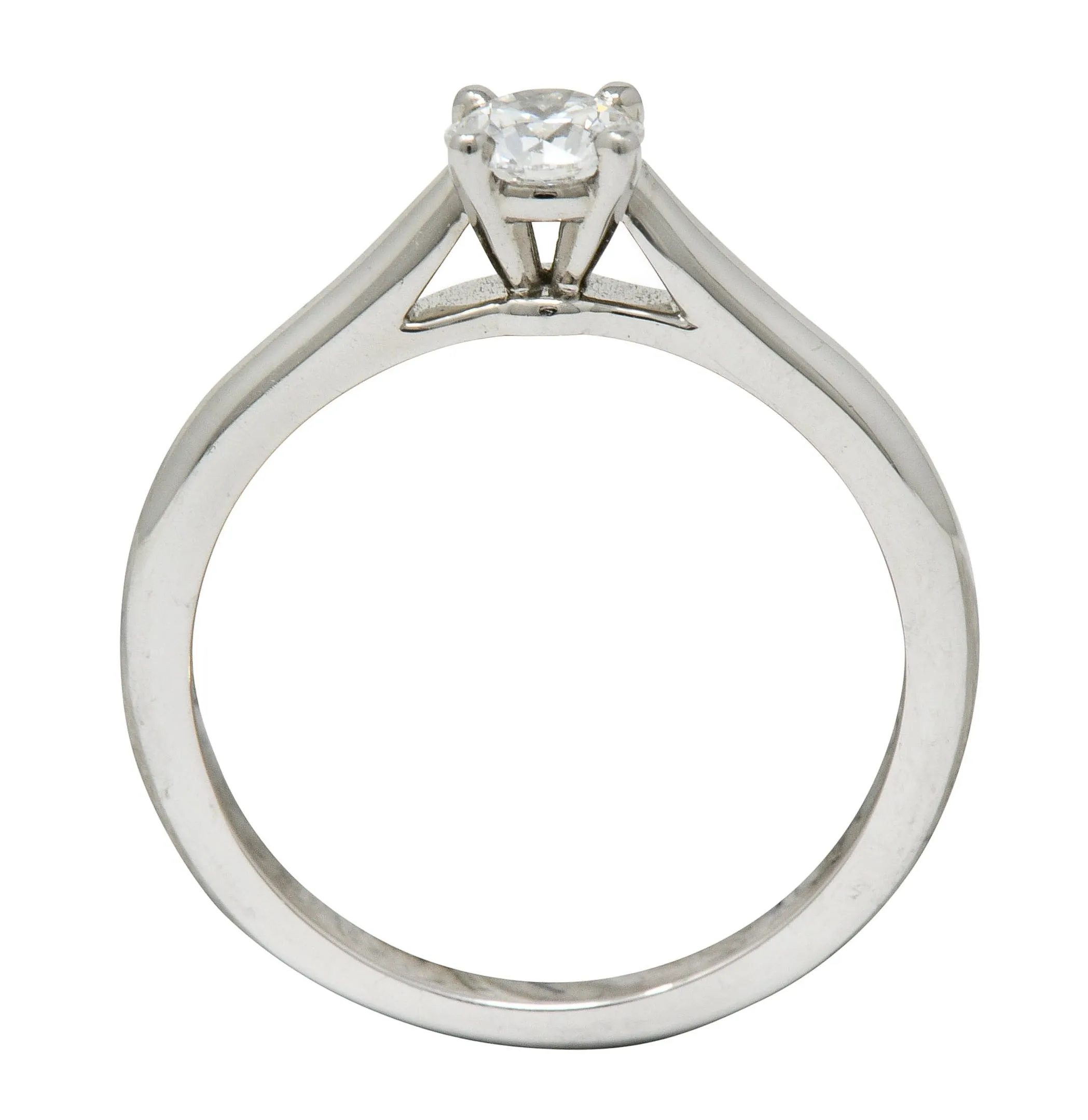 Cartier 0.31 CTW Platinum Cathedral Solitaire Engagement Ring
