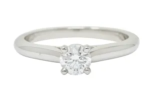Cartier 0.31 CTW Platinum Cathedral Solitaire Engagement Ring