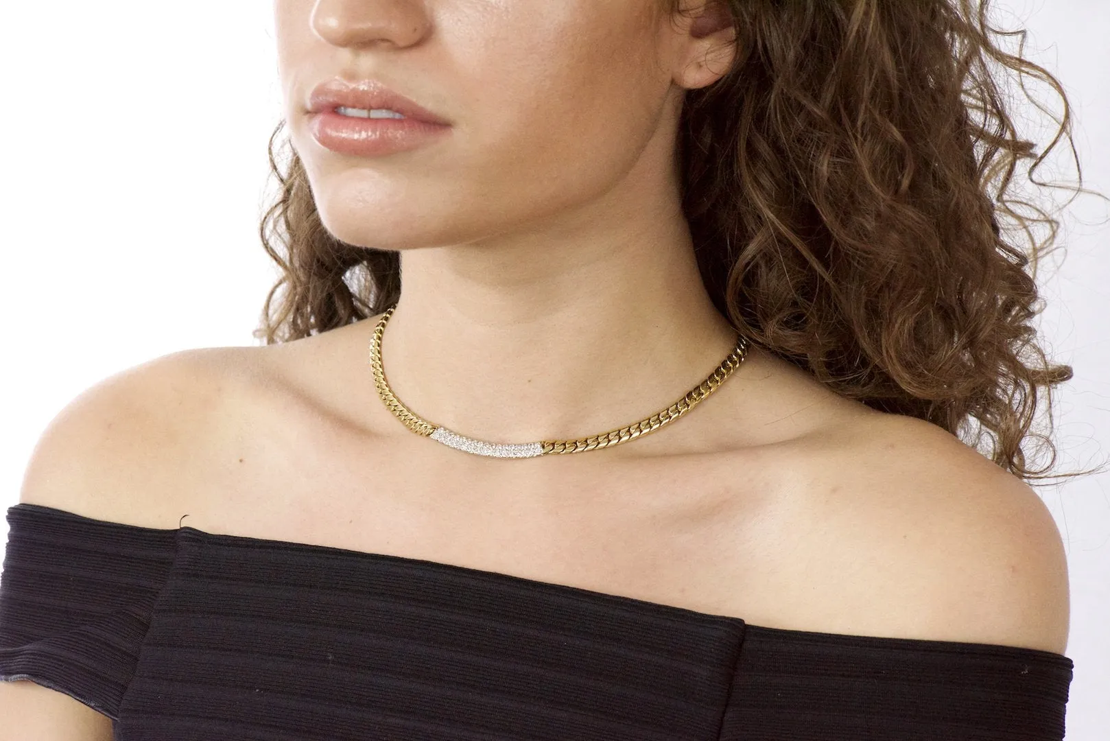 Cartier 1.70 CTW Diamond 18 Karat Two-Tone Gold Necklace