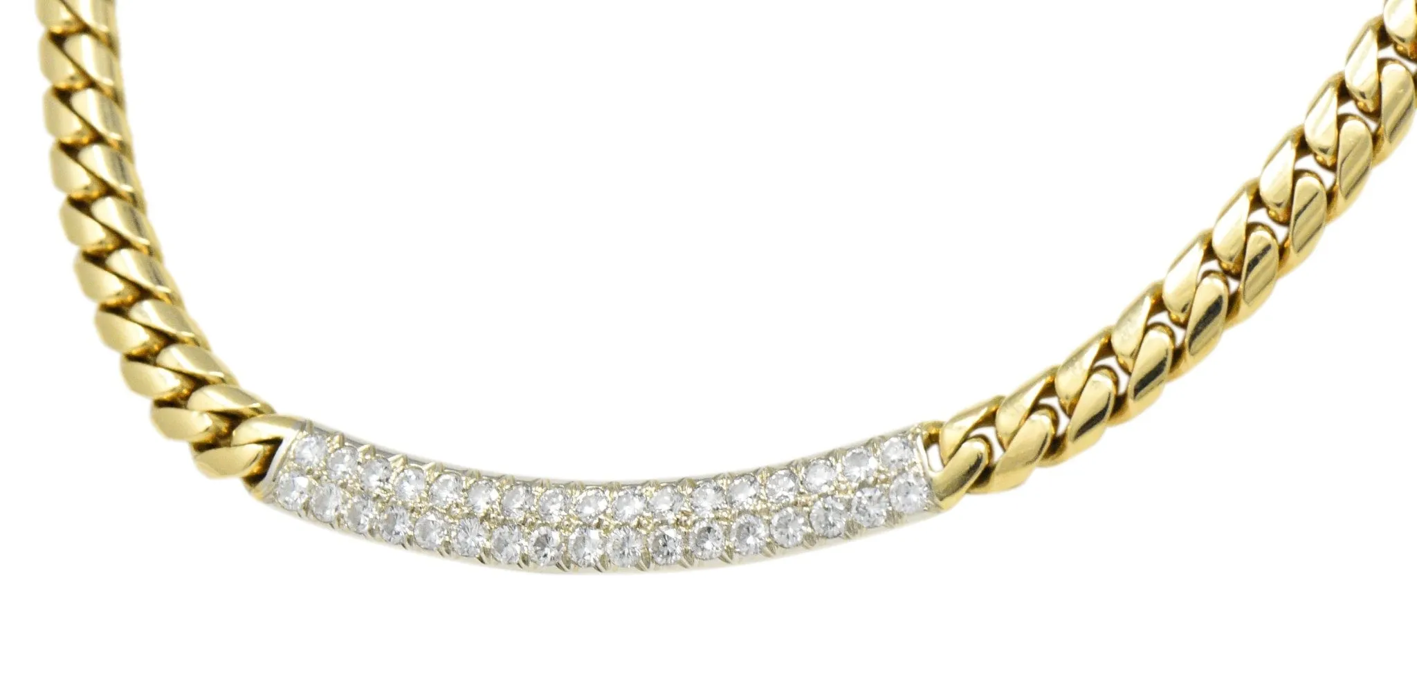 Cartier 1.70 CTW Diamond 18 Karat Two-Tone Gold Necklace