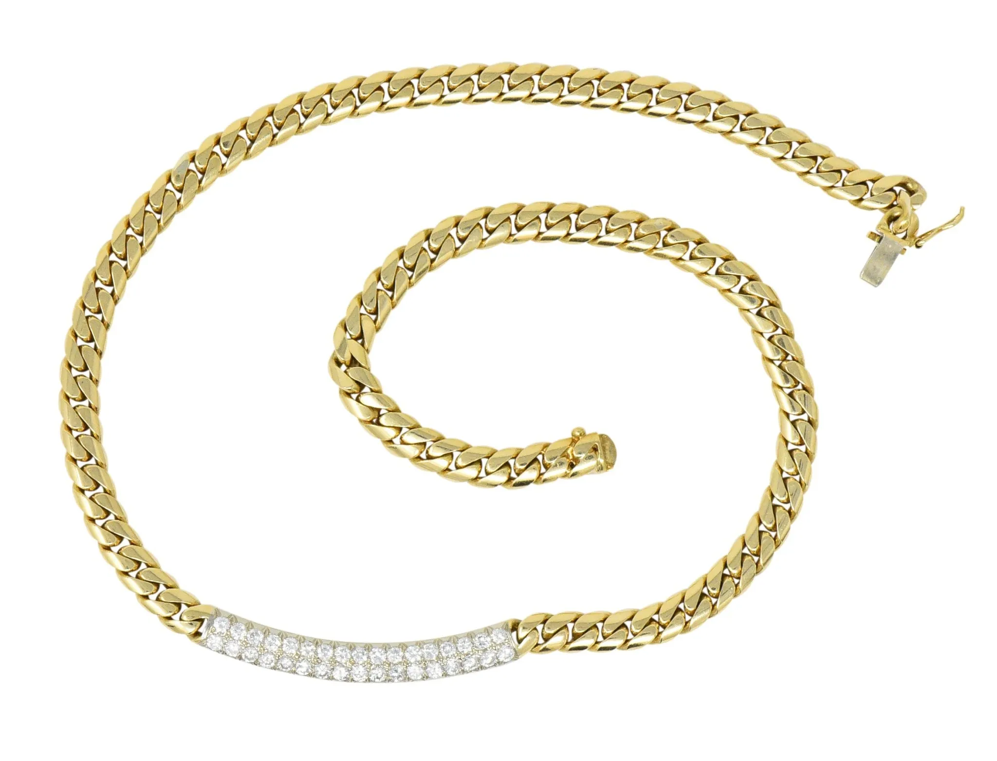 Cartier 1.70 CTW Diamond 18 Karat Two-Tone Gold Necklace
