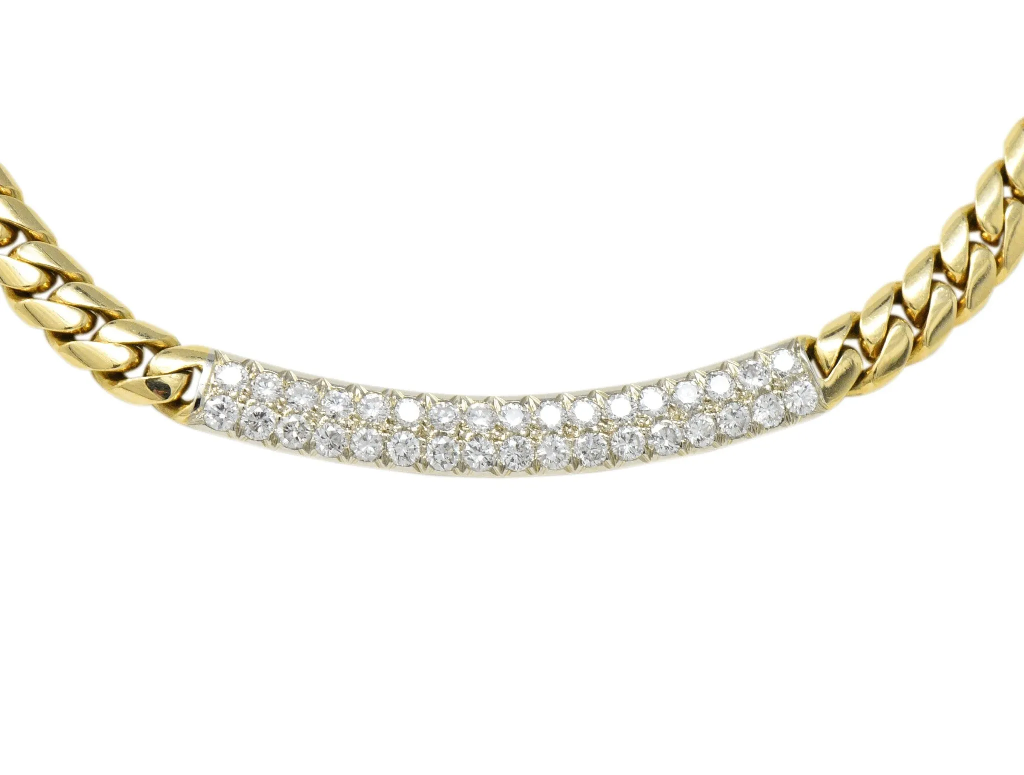 Cartier 1.70 CTW Diamond 18 Karat Two-Tone Gold Necklace