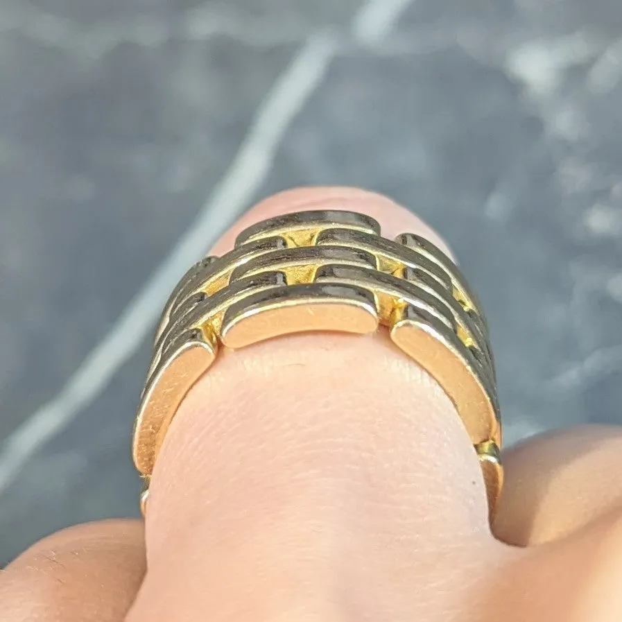 Cartier France 18 Karat Yellow Gold Wide Maillon Panthére Unisex 54 Band Ring