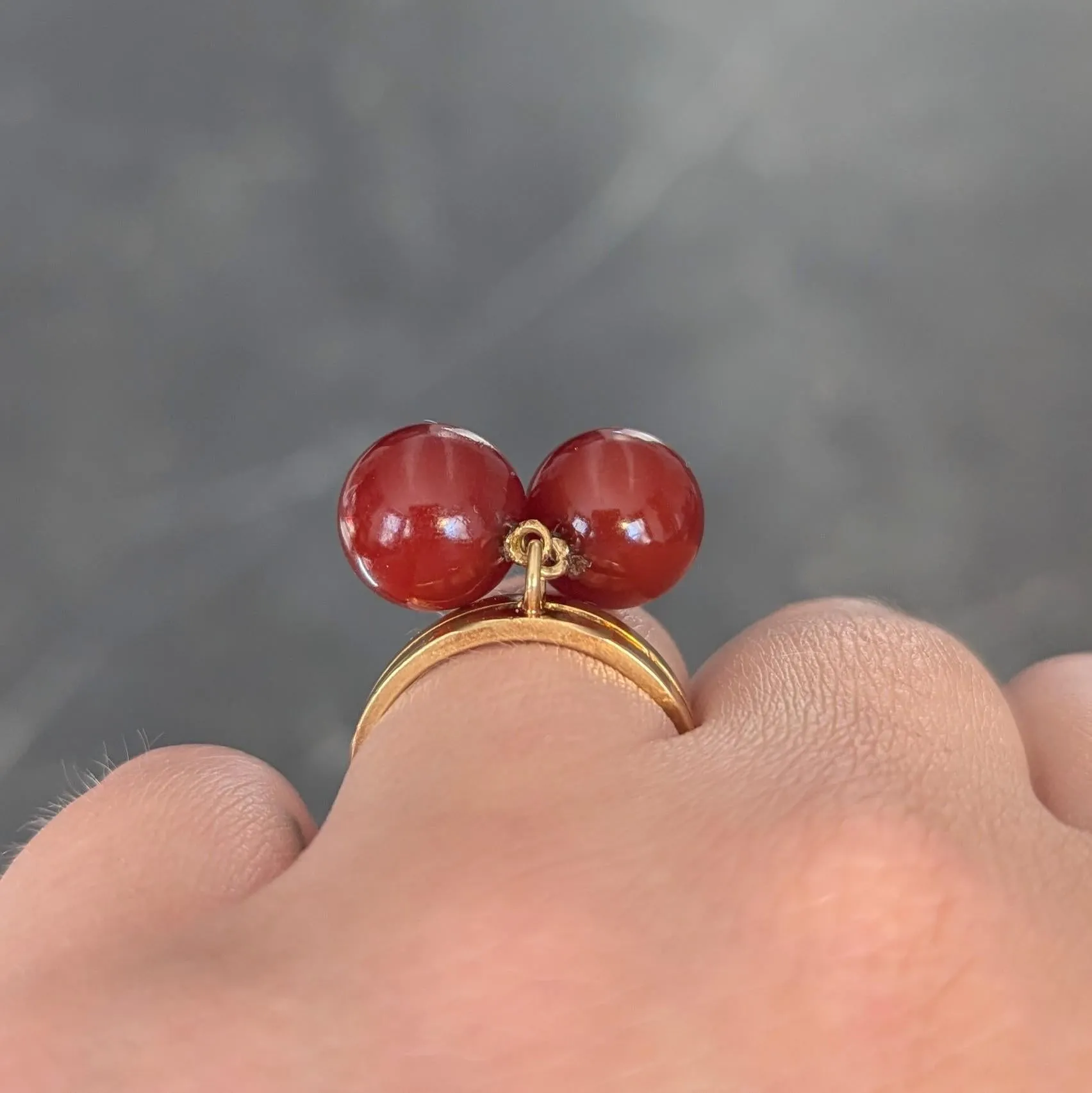 Cartier French 1960's Carnelian 18 Karat Yellow Gold Vintage Bauble Ring