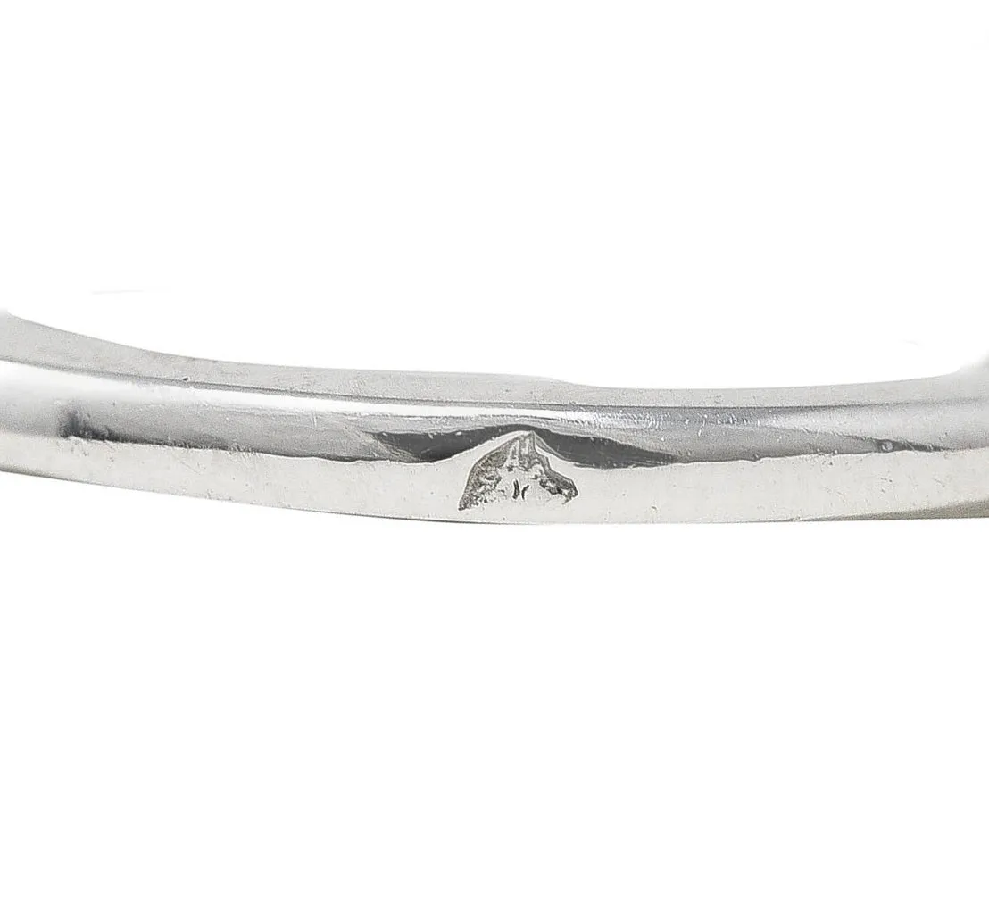 Cartier French Contemporary 0.38 CTW Diamond Platinum Solitaire Ring GIA