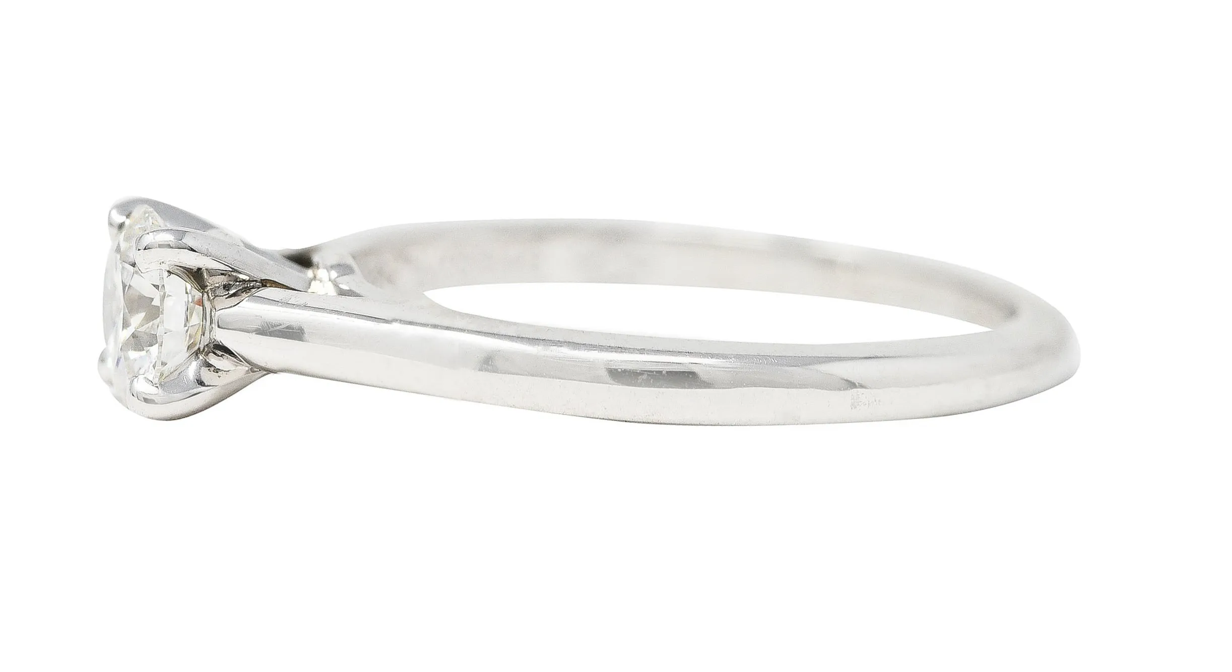 Cartier French Contemporary 0.38 CTW Diamond Platinum Solitaire Ring GIA