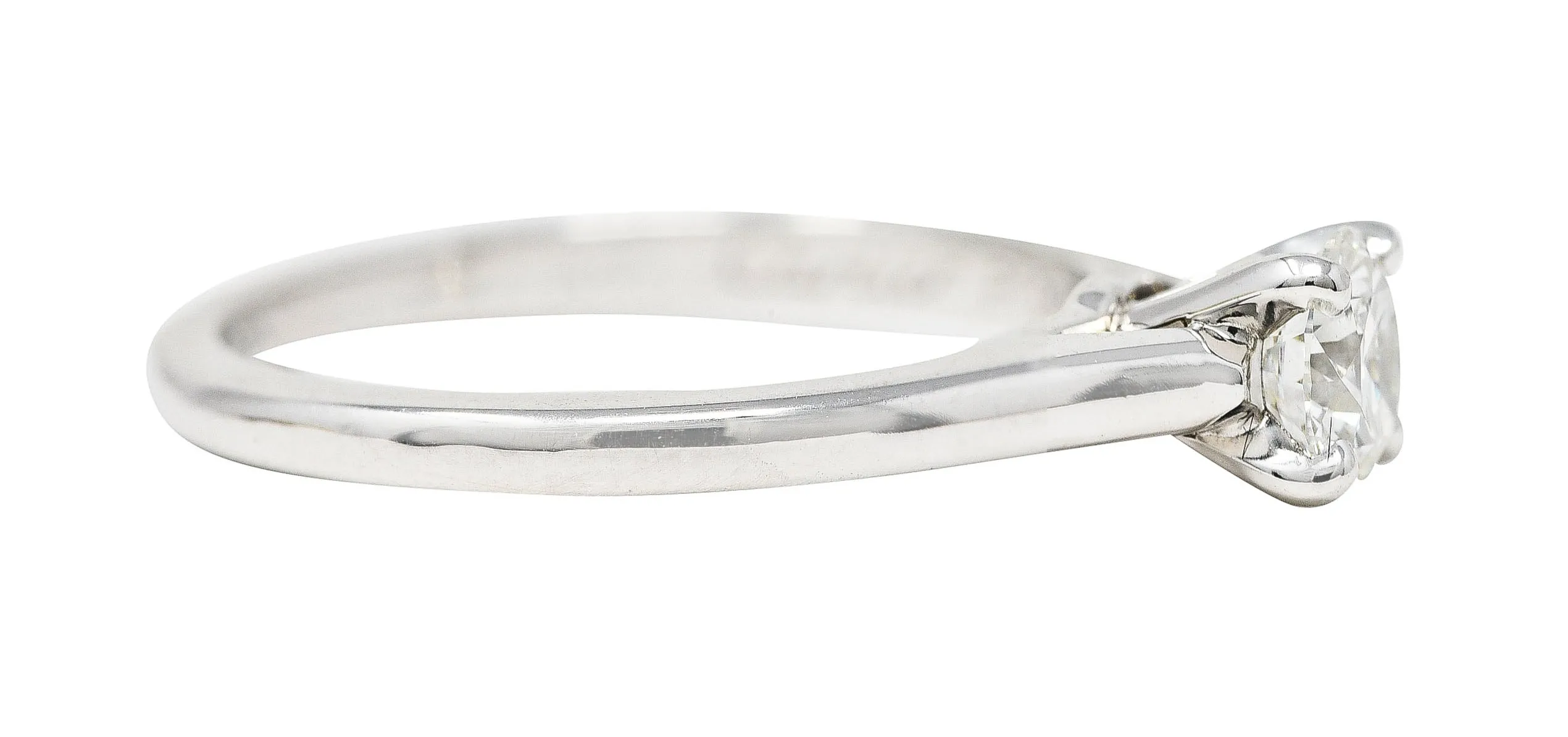 Cartier French Contemporary 0.38 CTW Diamond Platinum Solitaire Ring GIA