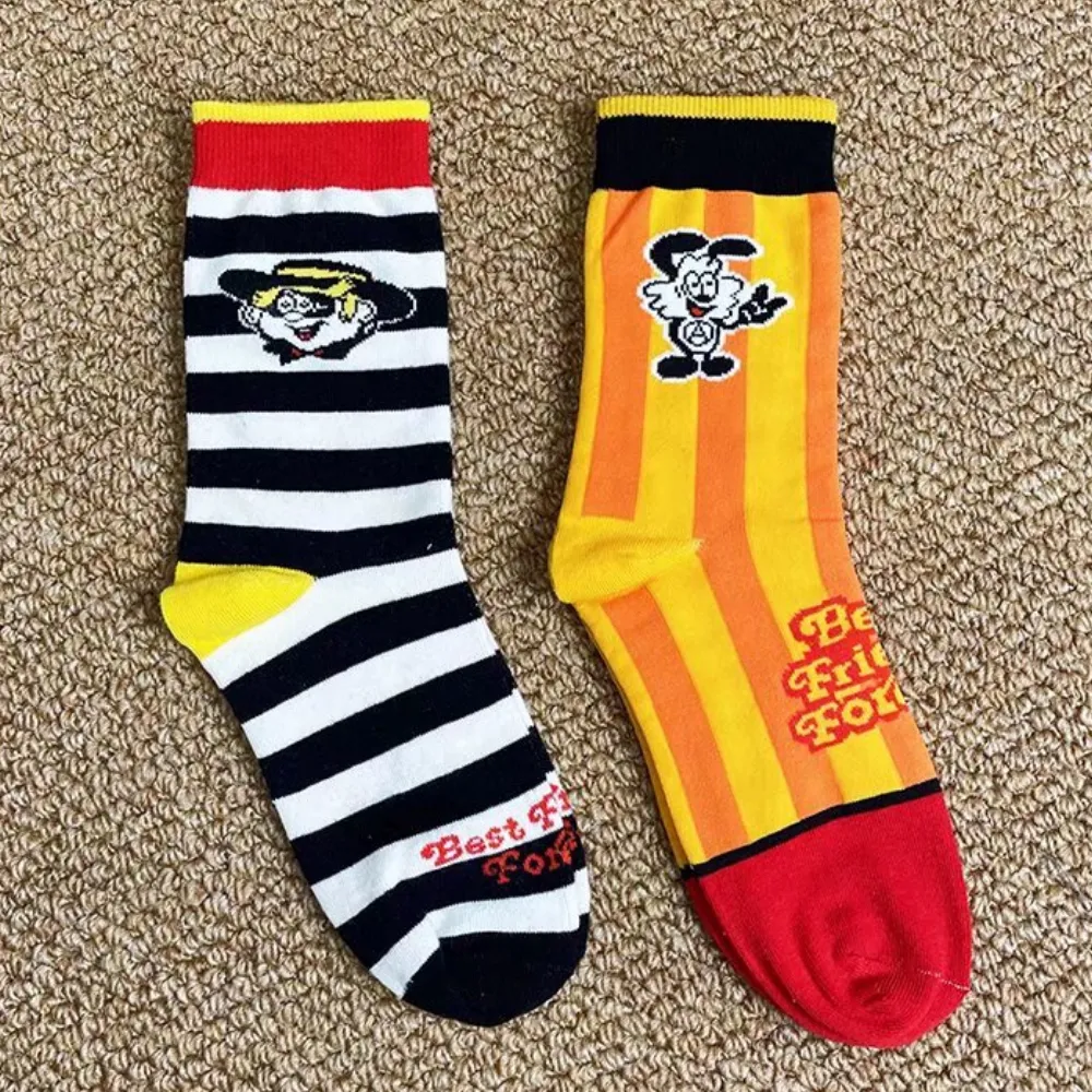 Cartoon Rabbit Striped Socks