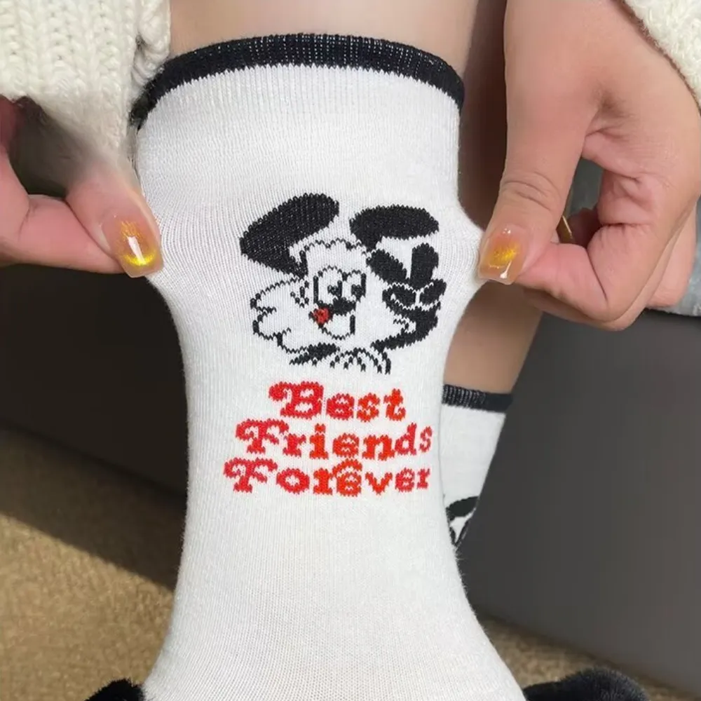 Cartoon Rabbit Striped Socks