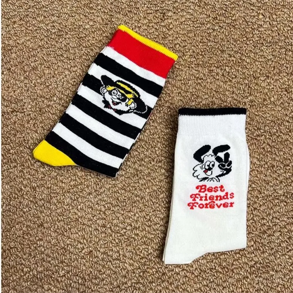 Cartoon Rabbit Striped Socks