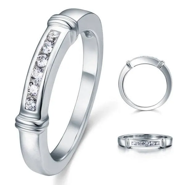 Channel Set Diamond Wedding Ring
