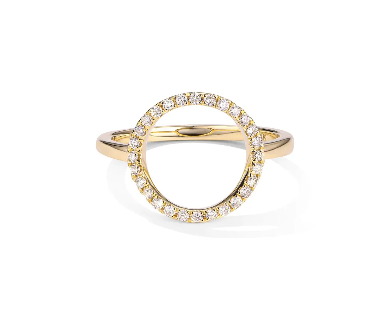 Circle Ring with Natural Diamonds
