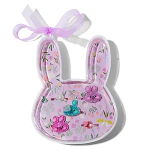 Claire's Club Pastel Bunny Box Rings - 5 Pack | Silver