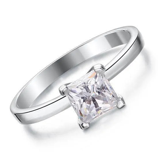 Classic 1.0 Ct Princess Diamond Engagement Ring