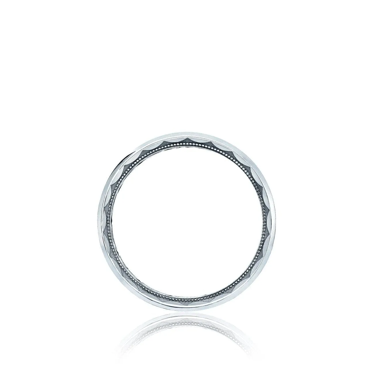 Classic 18K White Gold Brush Finish Wedding Band Ring