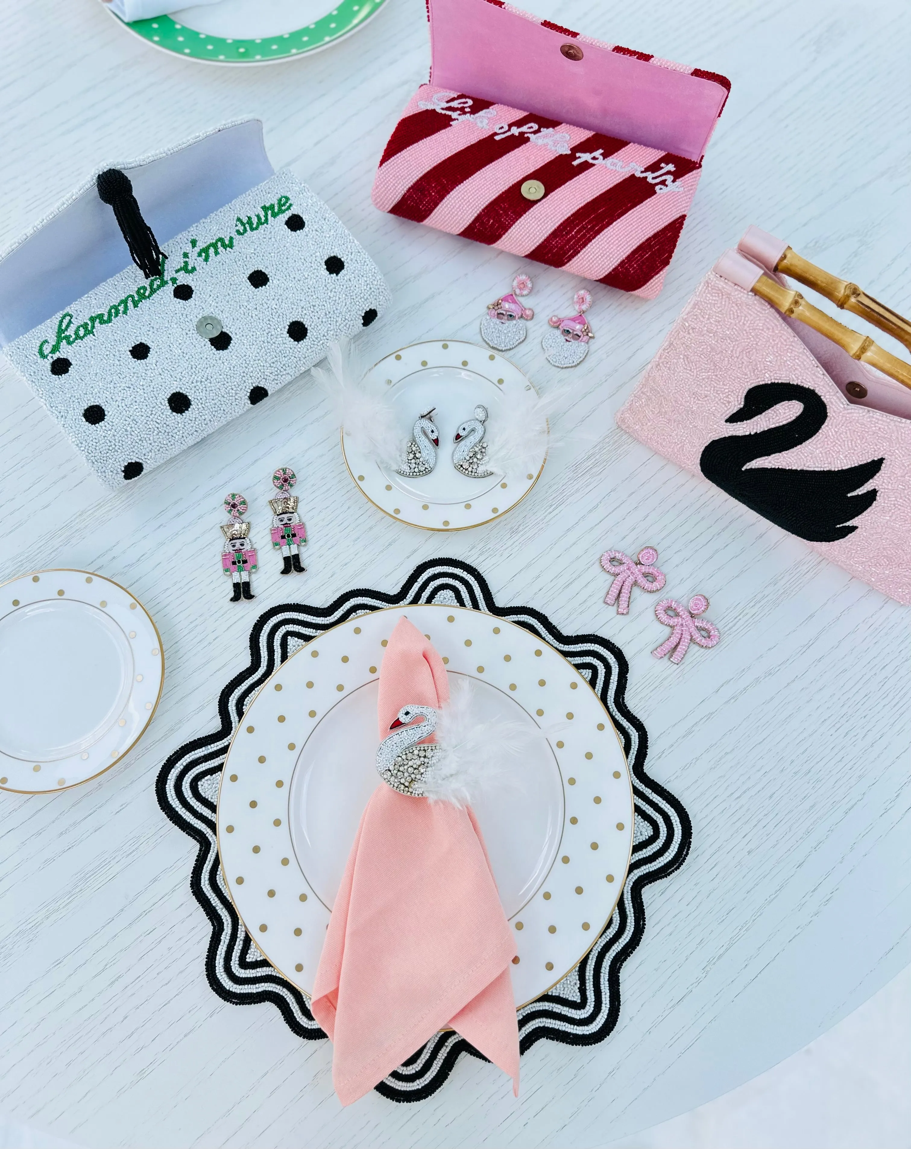 Classic Chic Black & White Placemats