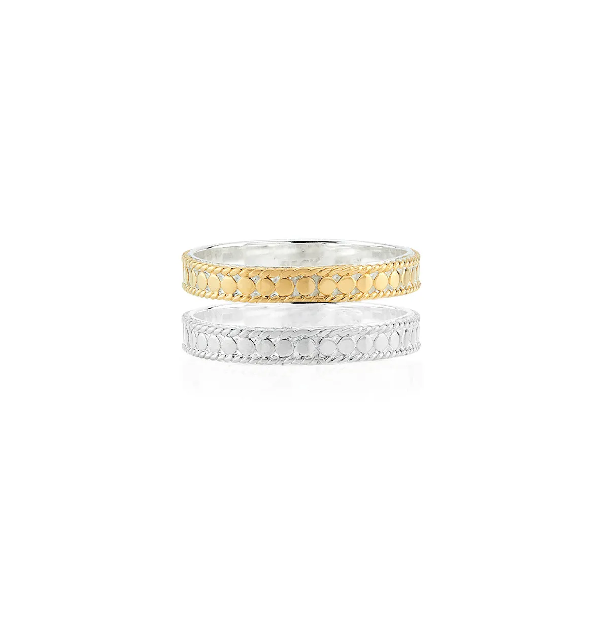Classic Double Dotted Band Ring