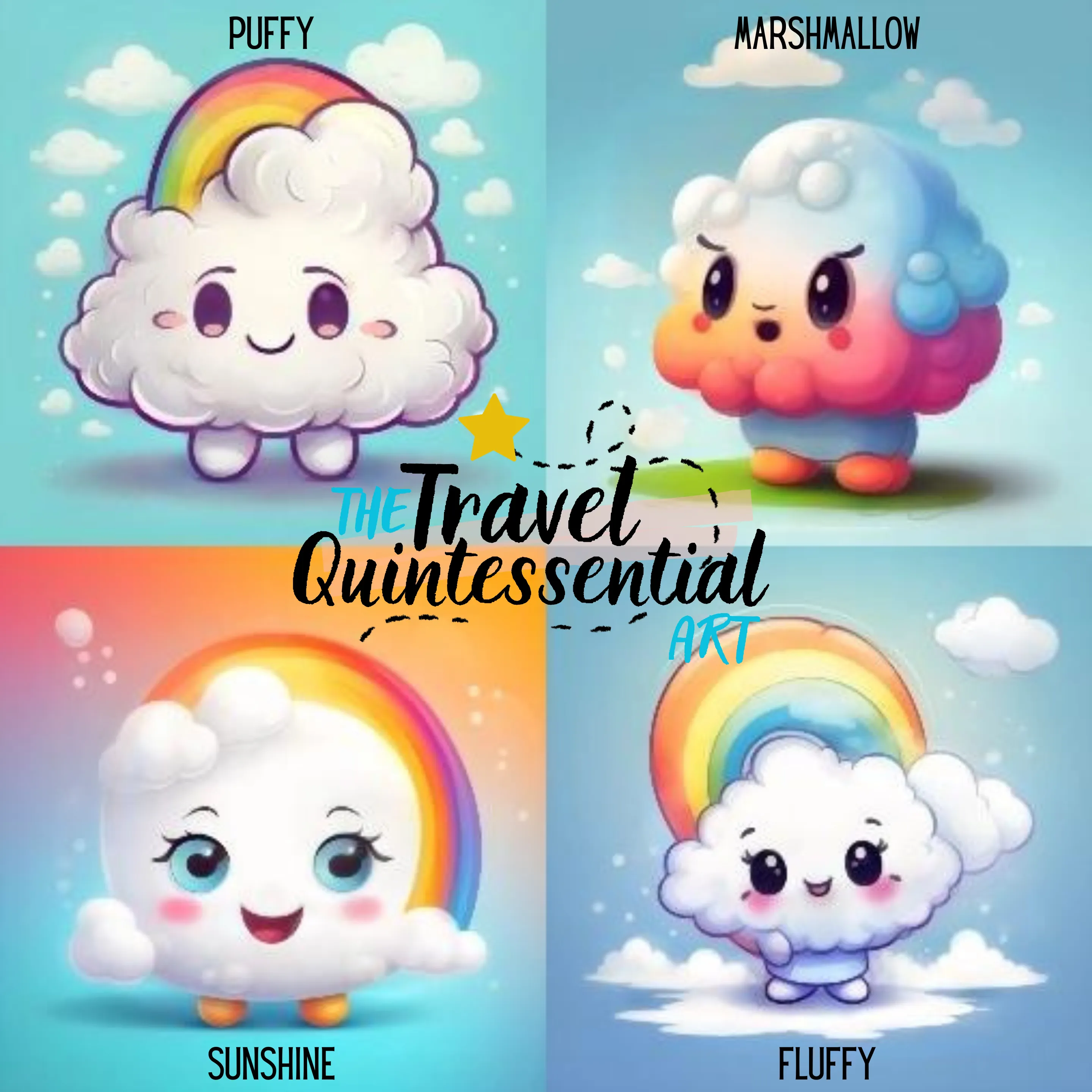 Clouds Cartoon Digital Art SETCM001