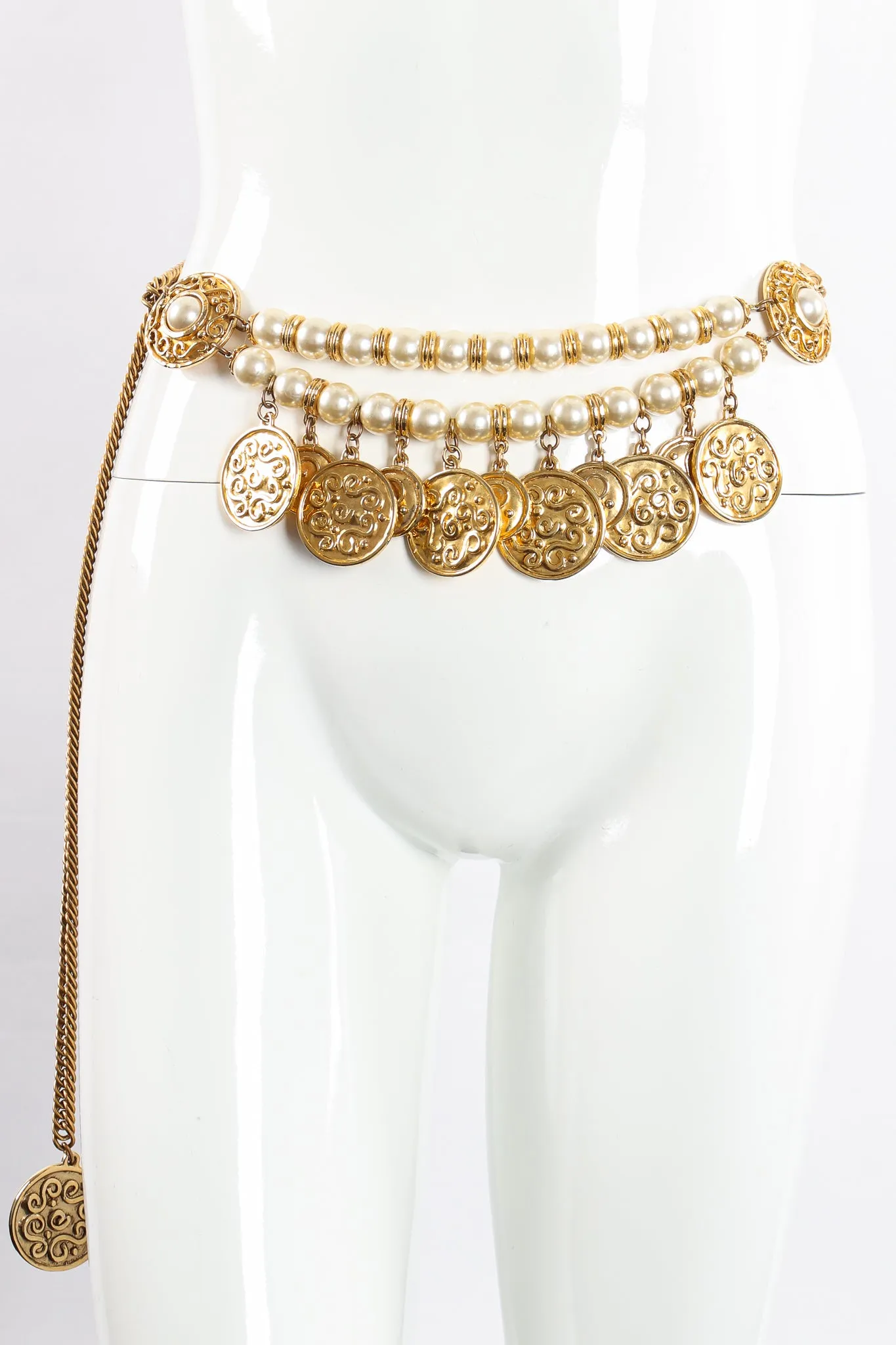 Coin & Pearl Chain Belt