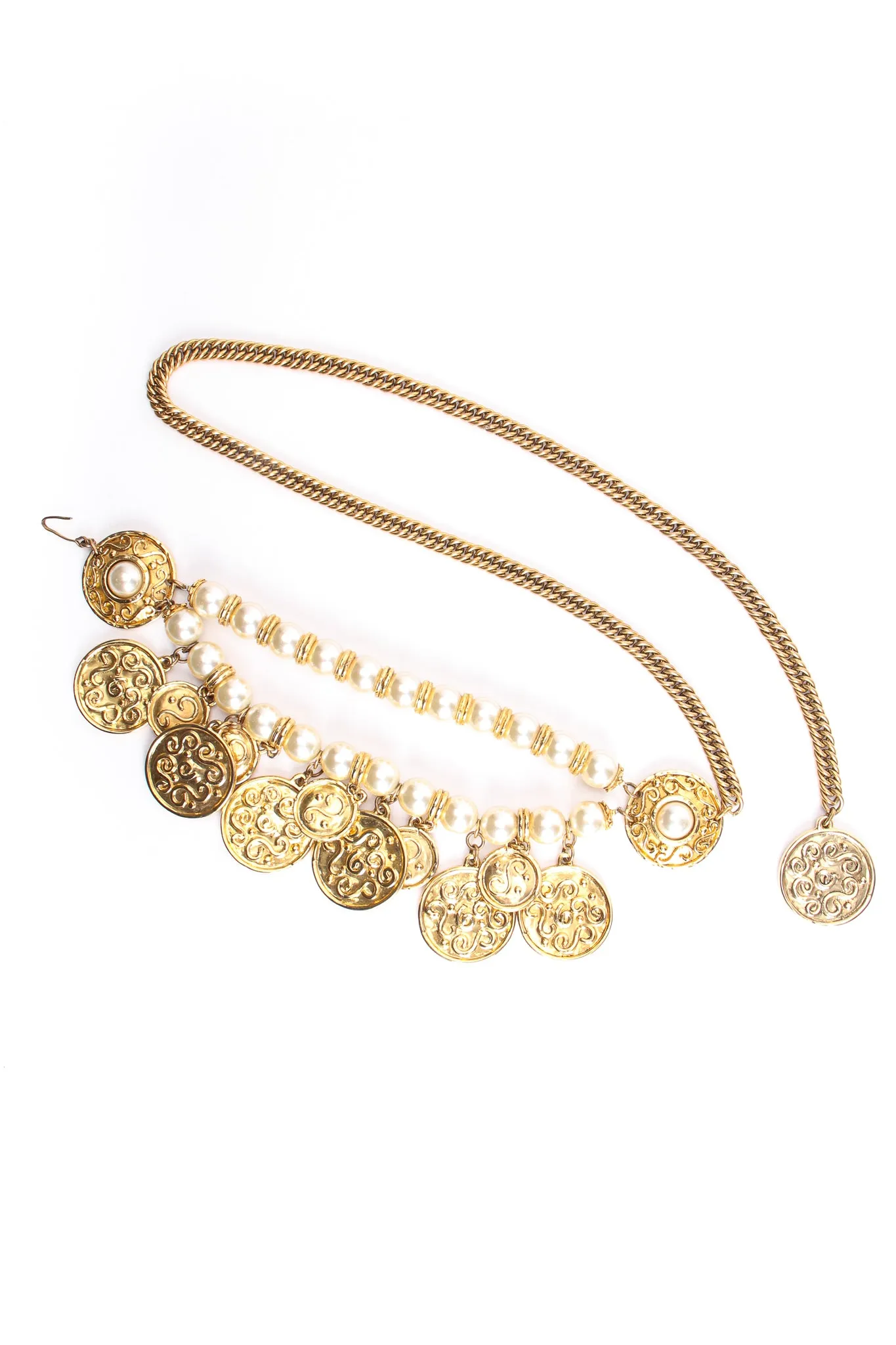 Coin & Pearl Chain Belt