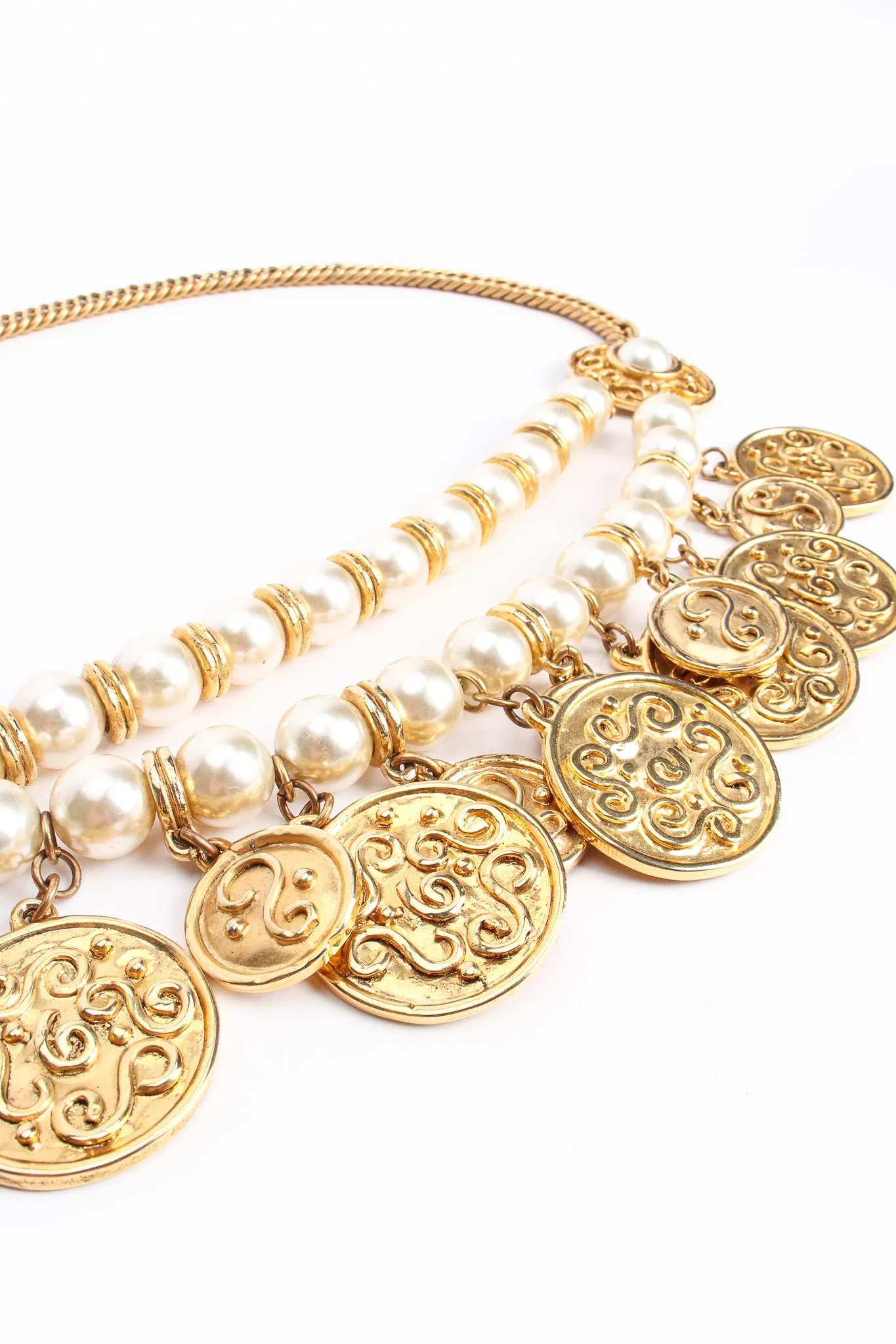 Coin & Pearl Chain Belt