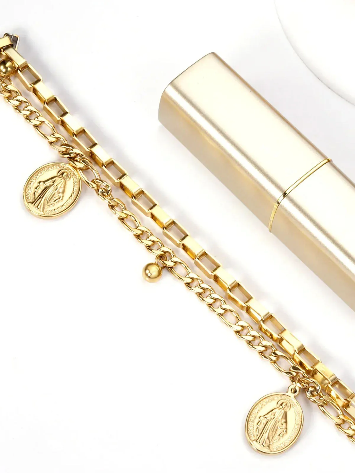 Coin Charm Layered Bracelet - FD ⚡