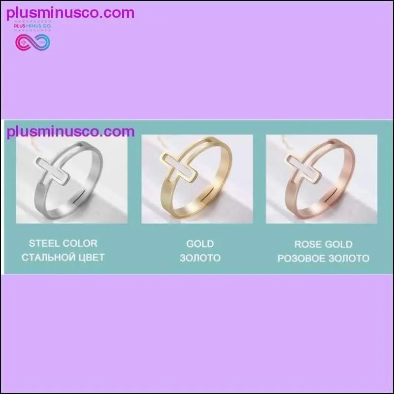 Cross Adjustable Rings Christian Religious Stainless Steel